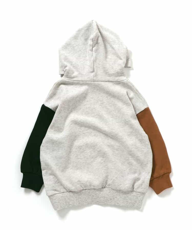 純色條紋連帽衛衣