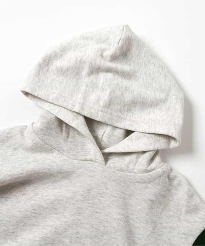 純色條紋連帽衛衣