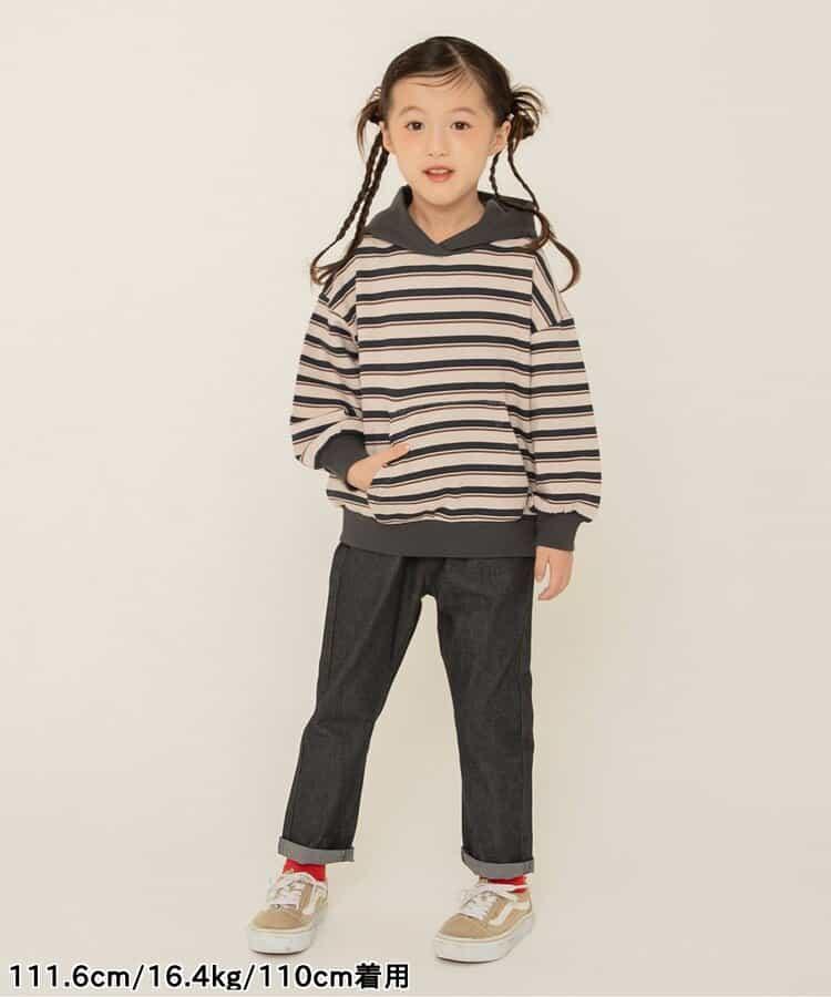 純色條紋連帽衛衣