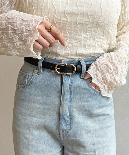 拼色扣帶腰帶
