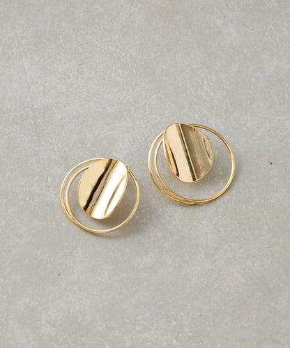 重疊圓環耳環