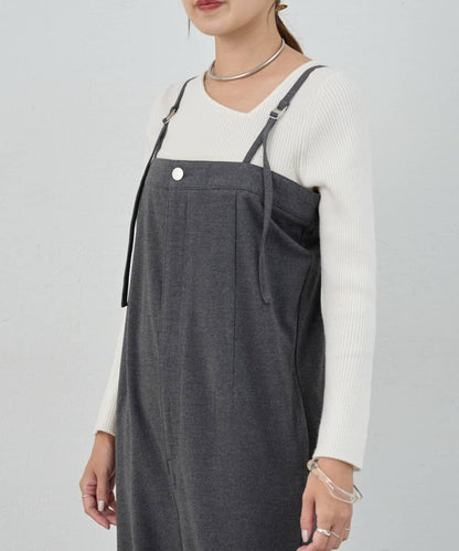 不對稱羅紋針織衫