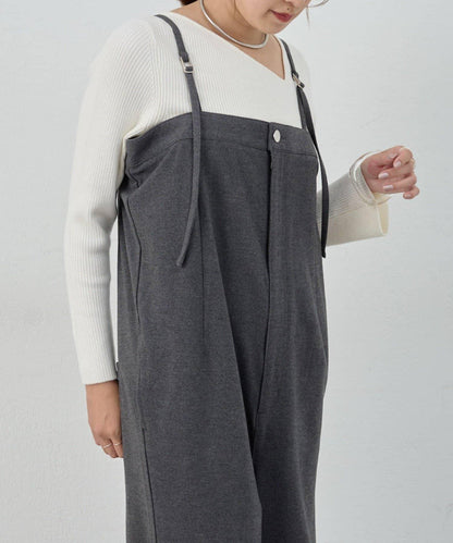 不對稱羅紋針織衫