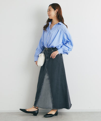 日常百搭褶皺條紋襯衫