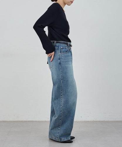 不對稱羅紋針織衫