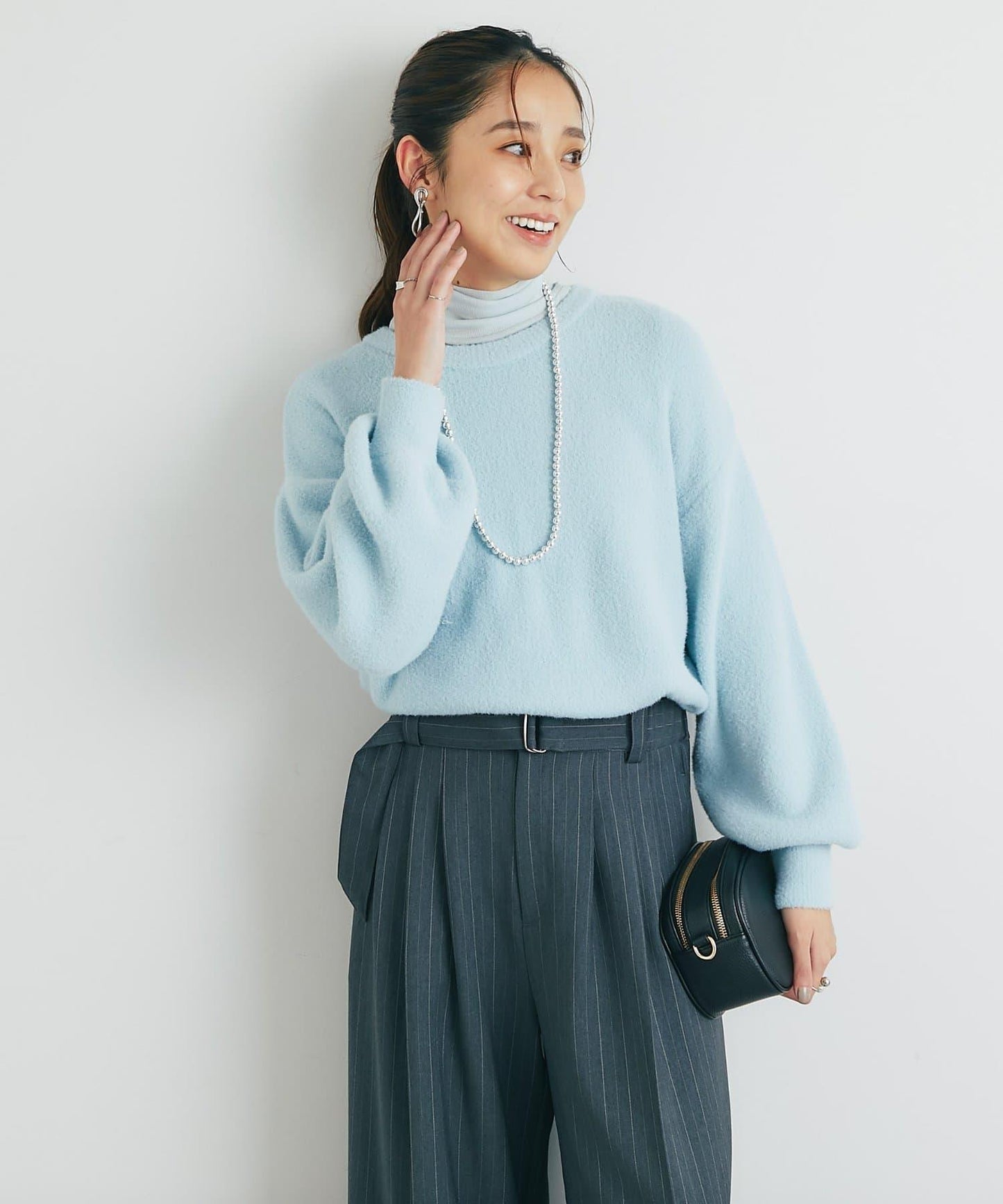 日常百搭◎仿貉子毛針織衫