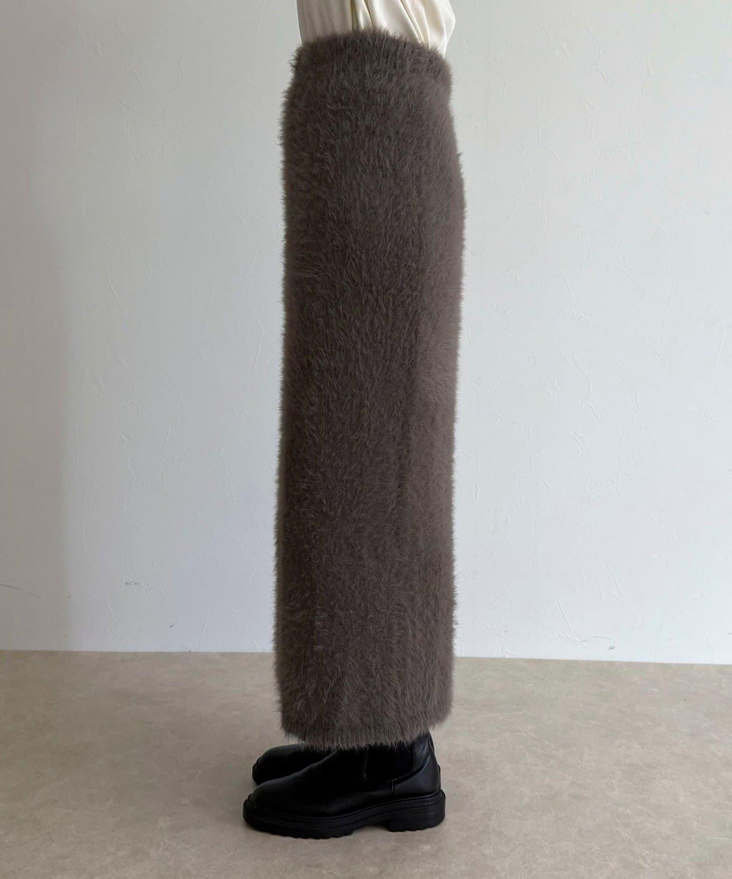 毛絨針織半身裙