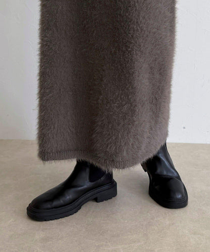 毛絨針織半身裙