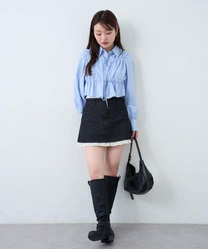 【2WAY/可收納500ml塑料瓶】半月造型單肩包