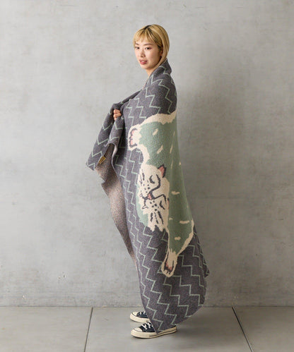 飛鼠造型針織毛毯L