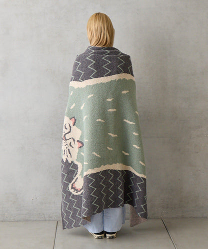 飛鼠造型針織毛毯L