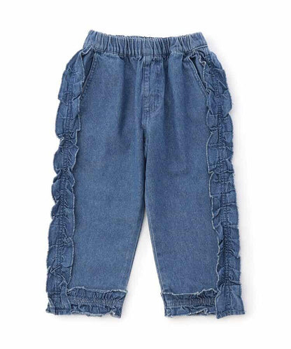 荷葉邊牛仔長褲 10分丈