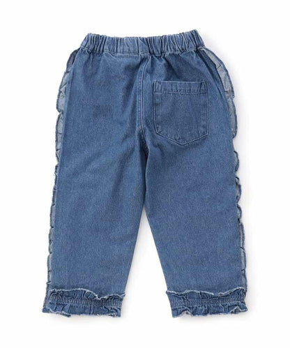 荷葉邊牛仔長褲 10分丈