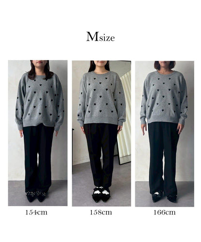 愛心刺繡衛衣風針織衫