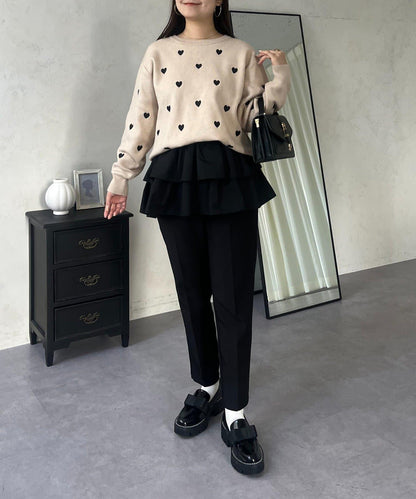 愛心刺繡衛衣風針織衫