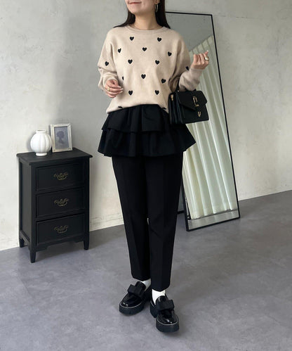 愛心刺繡衛衣風針織衫