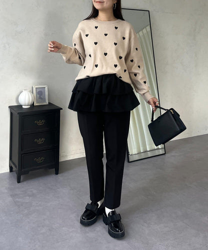 愛心刺繡衛衣風針織衫