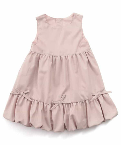 帶蝴蝶結泡泡吊帶連衣裙