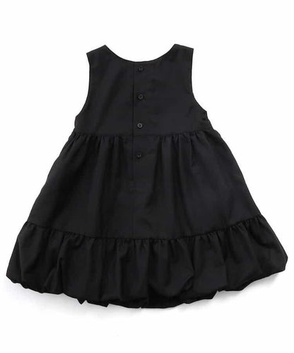 帶蝴蝶結泡泡吊帶連衣裙