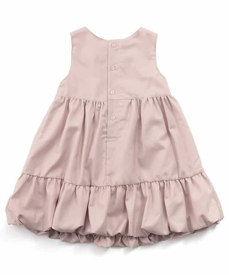 帶蝴蝶結泡泡吊帶連衣裙