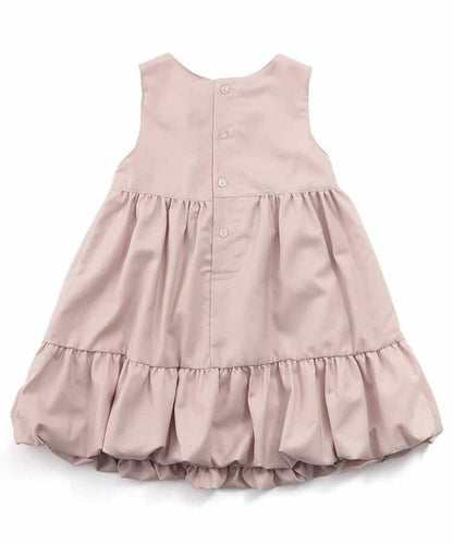 帶蝴蝶結泡泡吊帶連衣裙