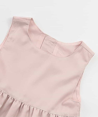 帶蝴蝶結泡泡吊帶連衣裙