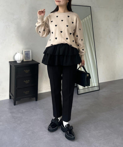 愛心刺繡衛衣風針織衫