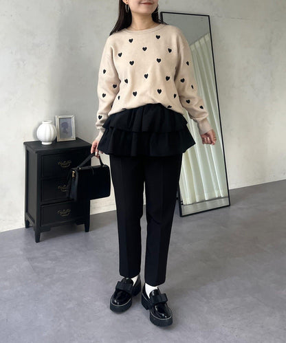 愛心刺繡衛衣風針織衫