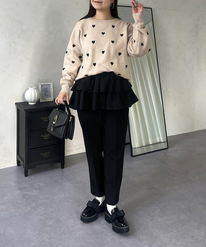 愛心刺繡衛衣風針織衫