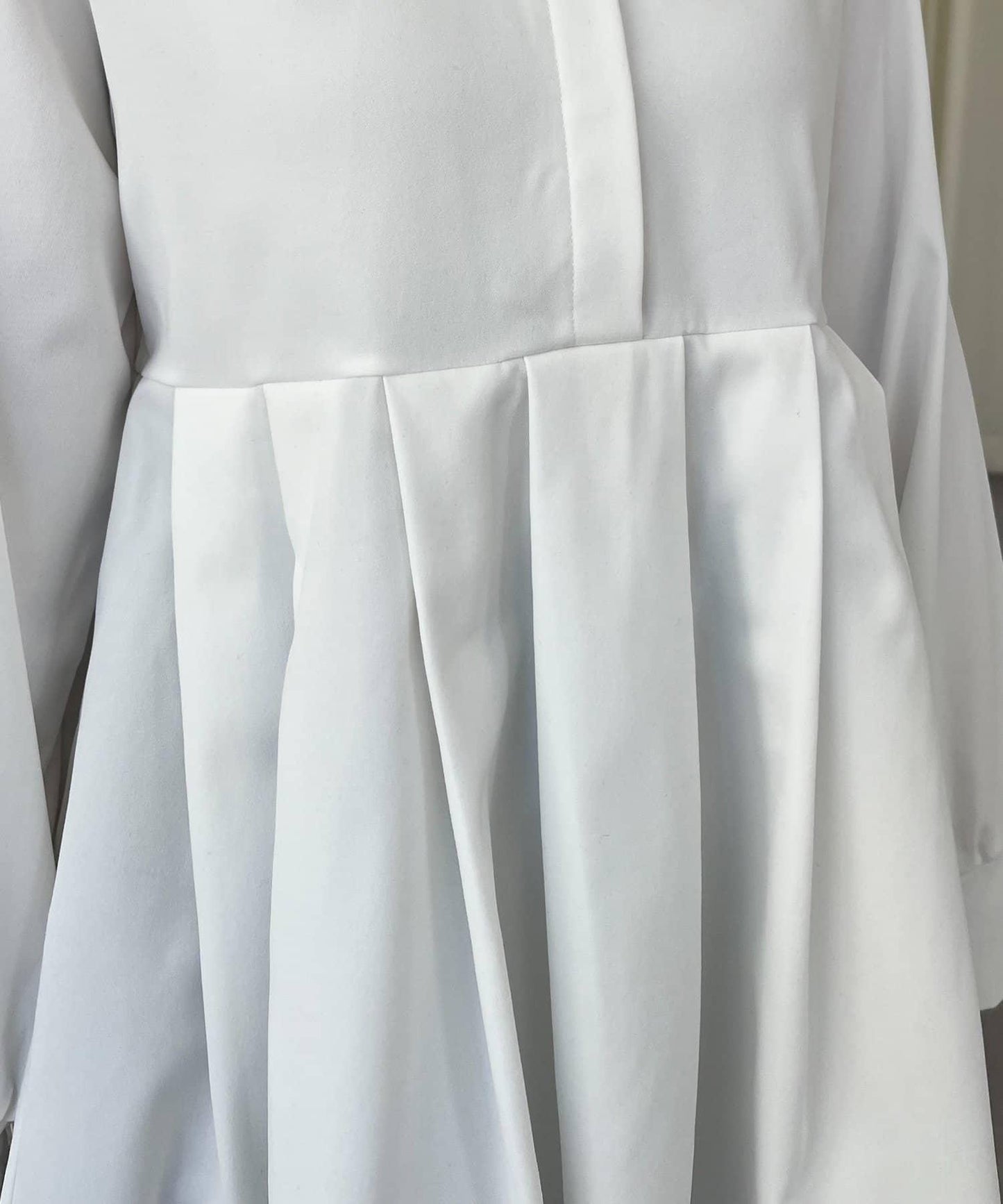 珍珠紐扣褶皺百褶荷葉邊上衣