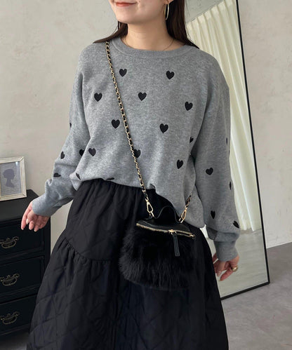 愛心刺繡衛衣風針織衫