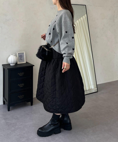 愛心刺繡衛衣風針織衫