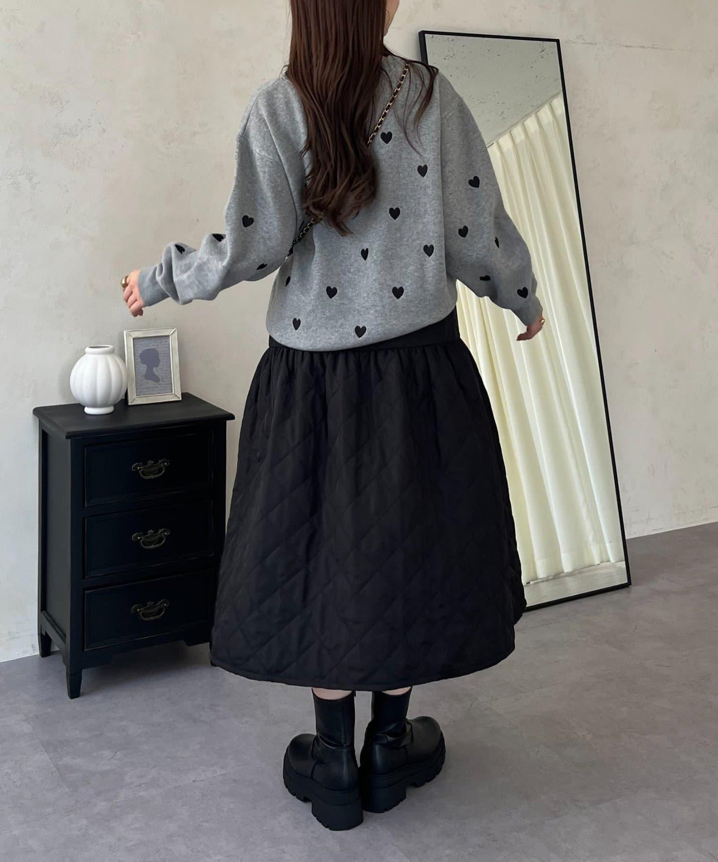 愛心刺繡衛衣風針織衫