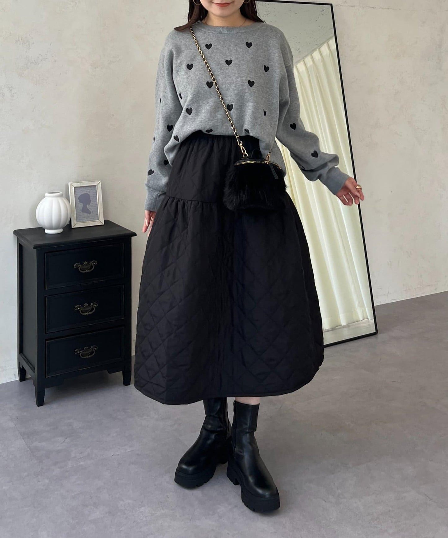 愛心刺繡衛衣風針織衫