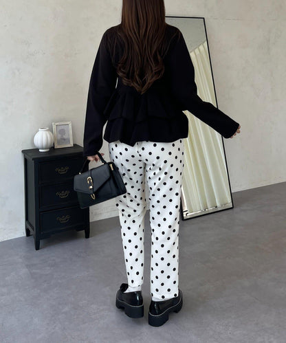 下襬荷葉邊針織開衫