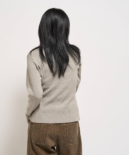 羅紋針織修身開衫