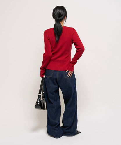 羅紋針織修身開衫