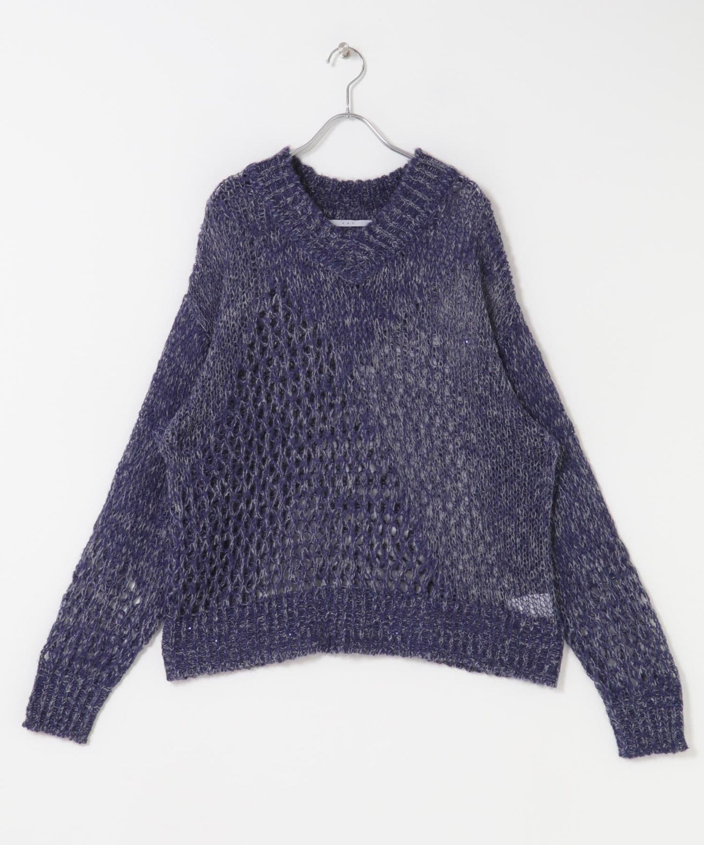 透視亮片針織衫