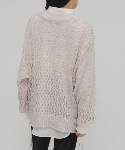 透視亮片針織衫