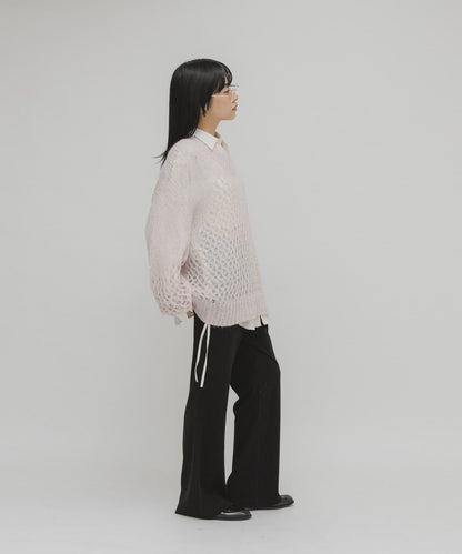 透視亮片針織衫