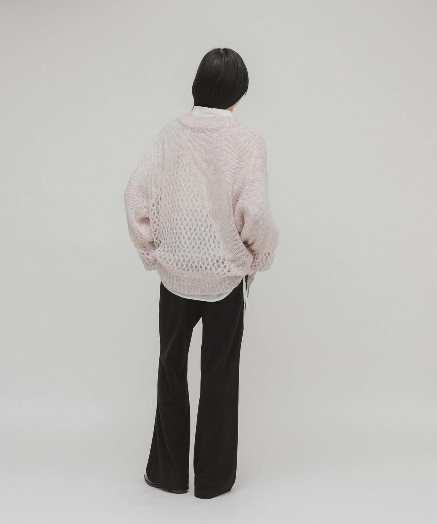 透視亮片針織衫