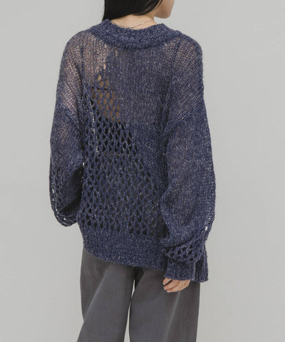 透視亮片針織衫