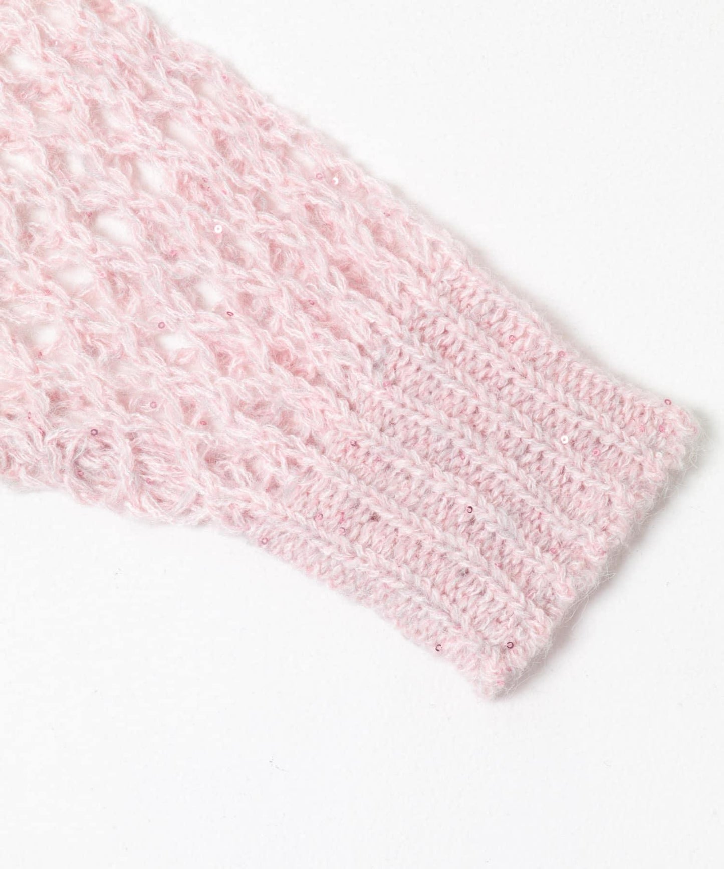 透視亮片針織衫