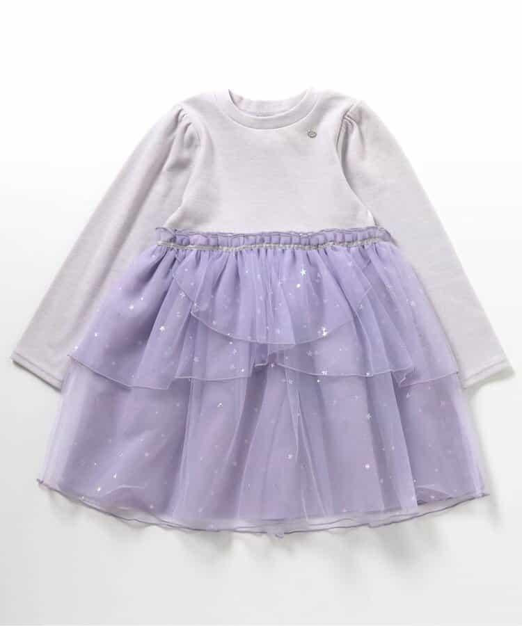 花瓣網紗蝴蝶結揹帶連衣裙