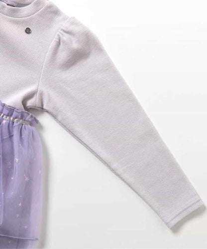 花瓣網紗蝴蝶結揹帶連衣裙