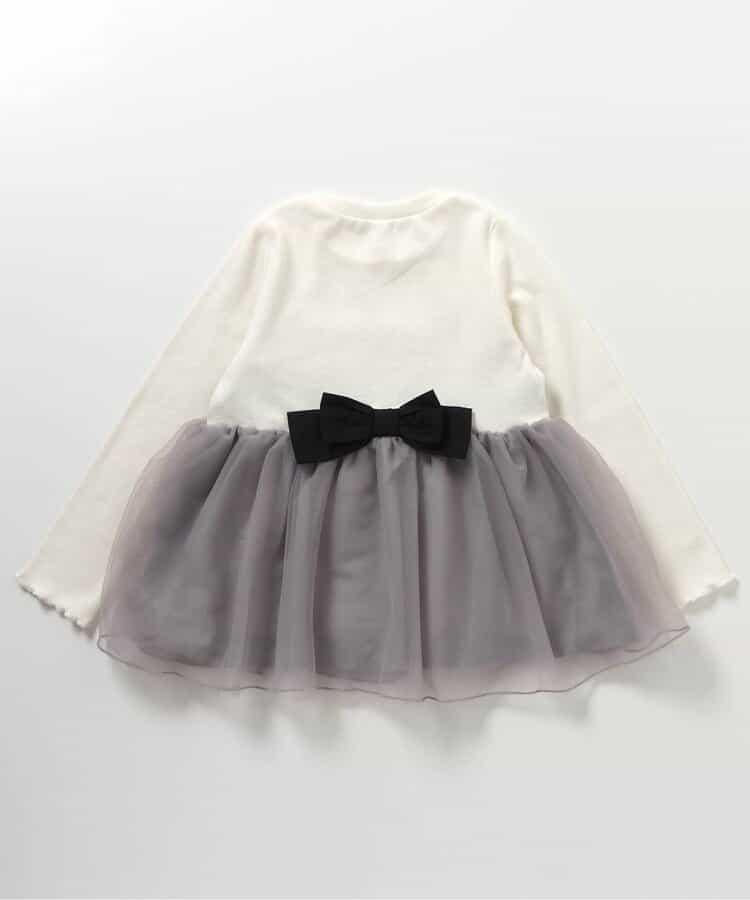 貓元素網紗拼接上衣