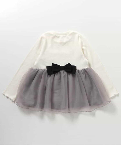 貓元素網紗拼接上衣