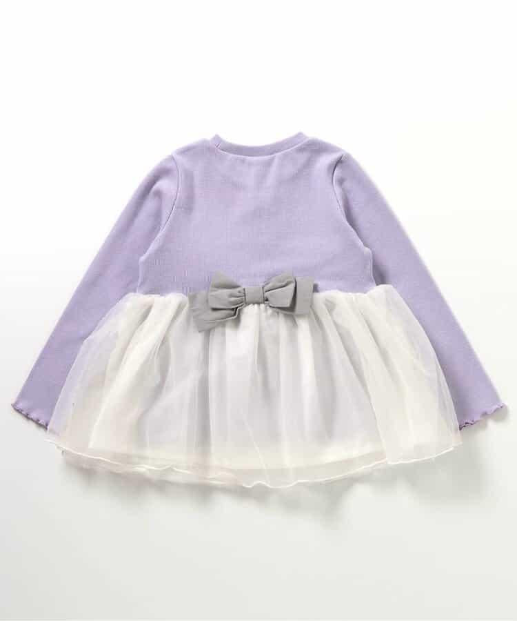 貓元素網紗拼接上衣