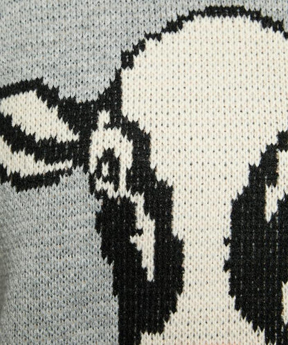 動物提花寬鬆針織衫