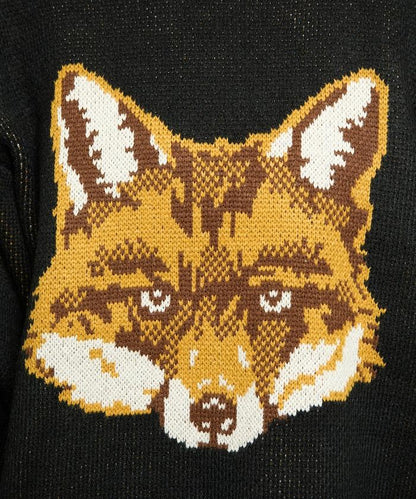 動物提花寬鬆針織衫